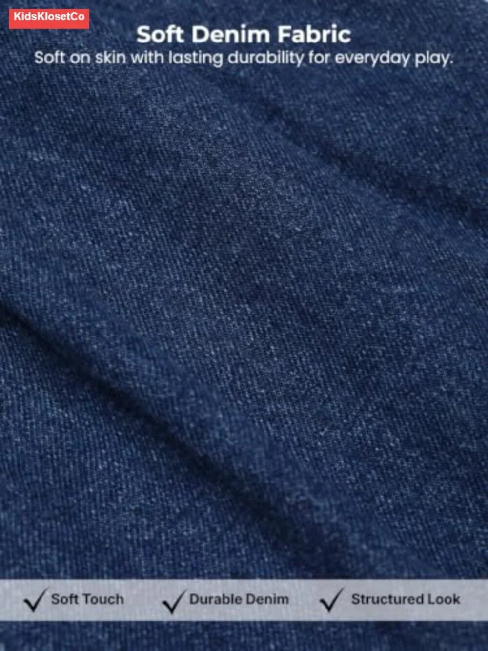 Girls A-Line Denim Skirt with Elastic Back Waistband and Pockets